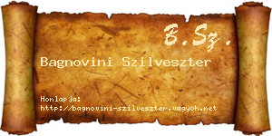 Bagnovini Szilveszter névjegykártya