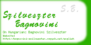 szilveszter bagnovini business card